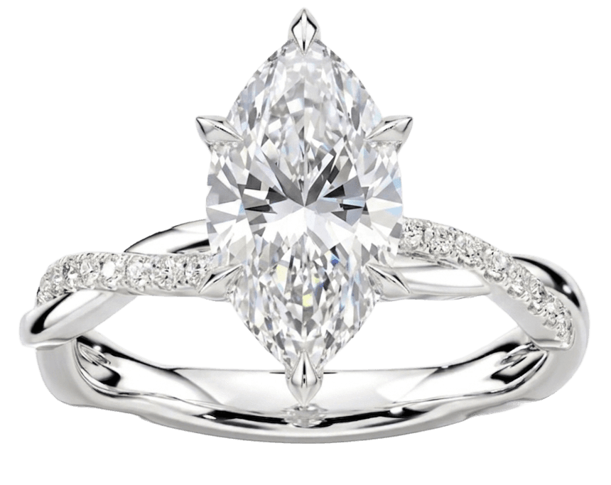 Marquise Aurelia Twist White Gold