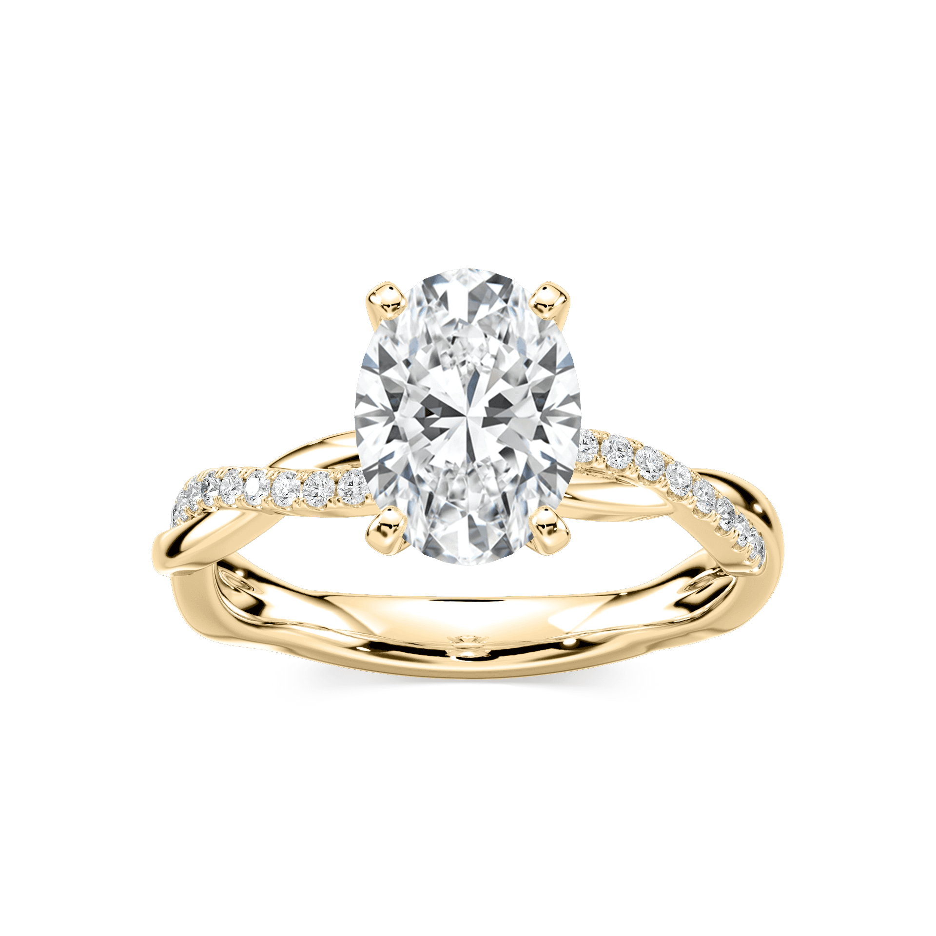 Oval Aurelia Twist Yellow Gold