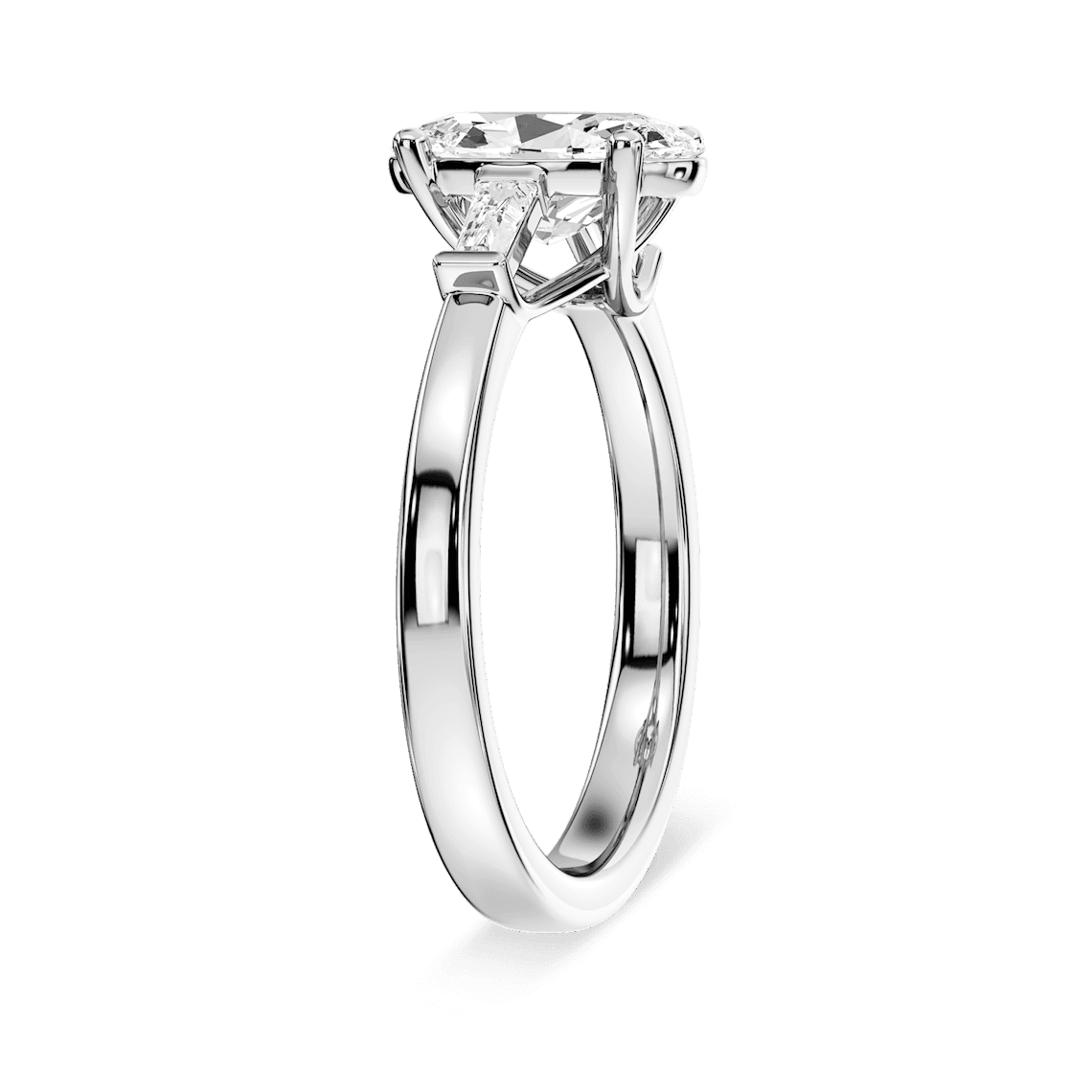 Oval Meridian White Gold profile view